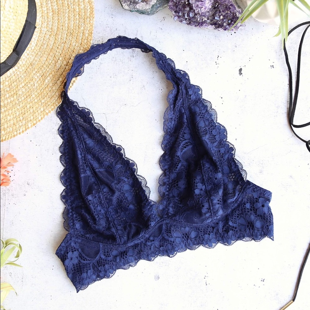 NWOT Free People Navy Bralette